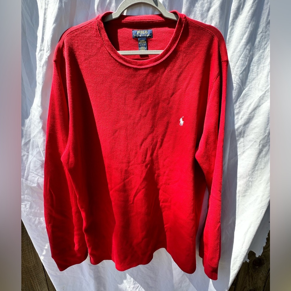 POLO SLEEPWEAR RED LONG SLEEVE